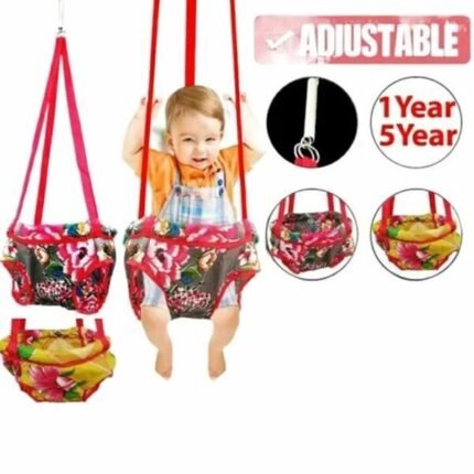 Adjustable Multicolor Baby Swing – Unisex Comfort for 3 Years and Up