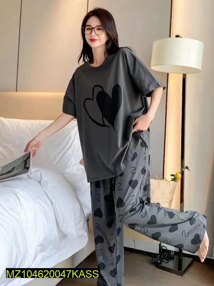 MZ104620047KASS-media-3 2 Pcs Women’s Stitched Cotton Jersey Printed Night Suit